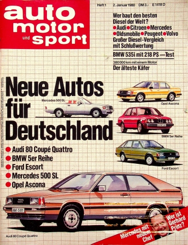 Deckblatt Auto Motor und Sport (01/1980)